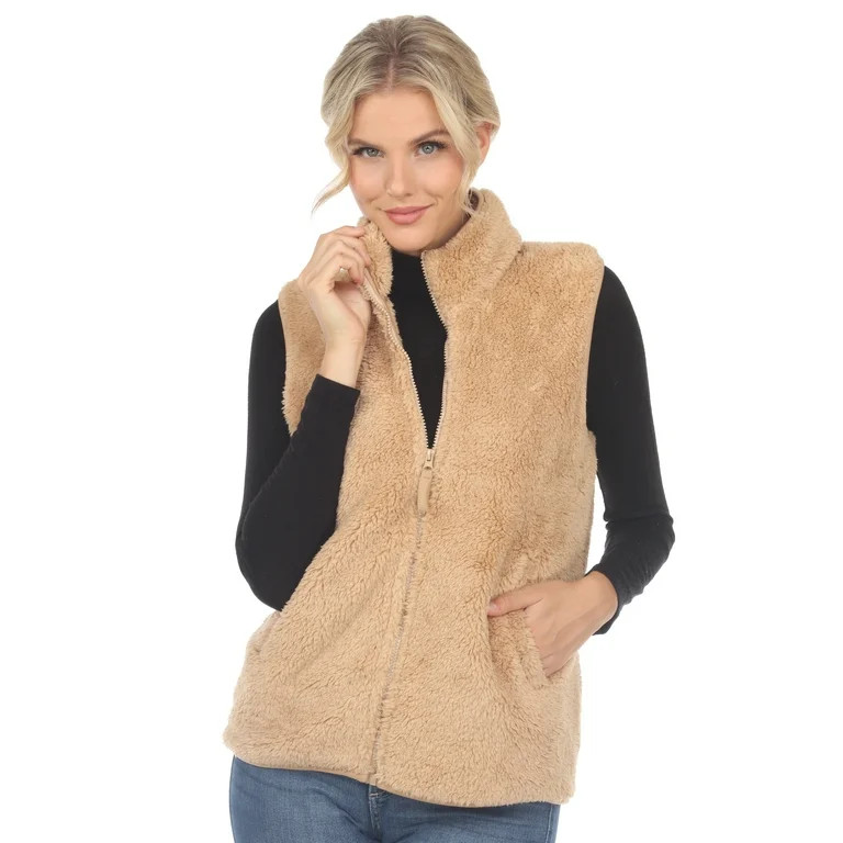 White Mark Women's Sherpa Outerwear Vest | Walmart (US)