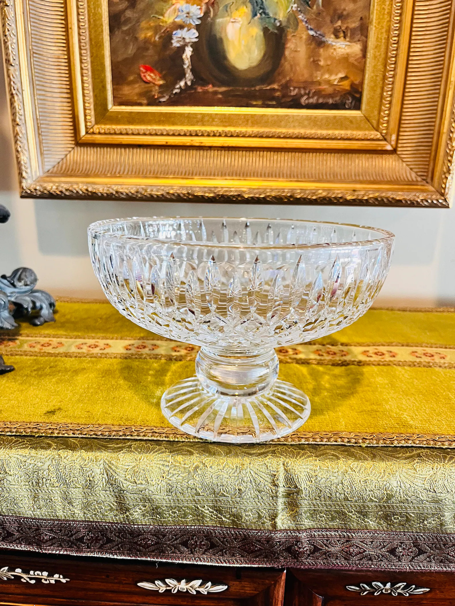 Vintage Stuart English crystal 8” round footed bowl/tazza, marked, mint condition. | Etsy (Global)