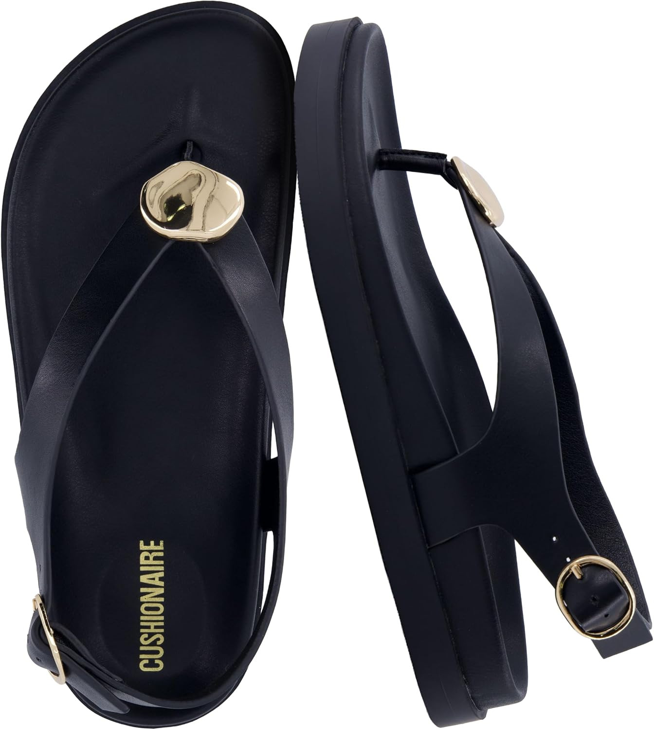 CUSHIONAIRE Expo Thong Sandals for Women, Comfortable Slingback Sandals with Arch Support and Cushioned Footbed | Amazon (US)