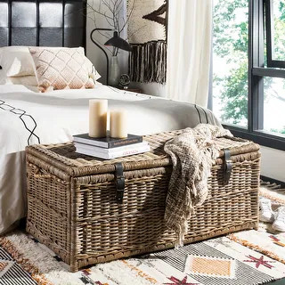 happimess Caden 46" Wicker Storage Trunk, Natural | Bed Bath & Beyond