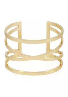 Vince Camuto Gold-Tone "V" Cuff Bracelet | Belk