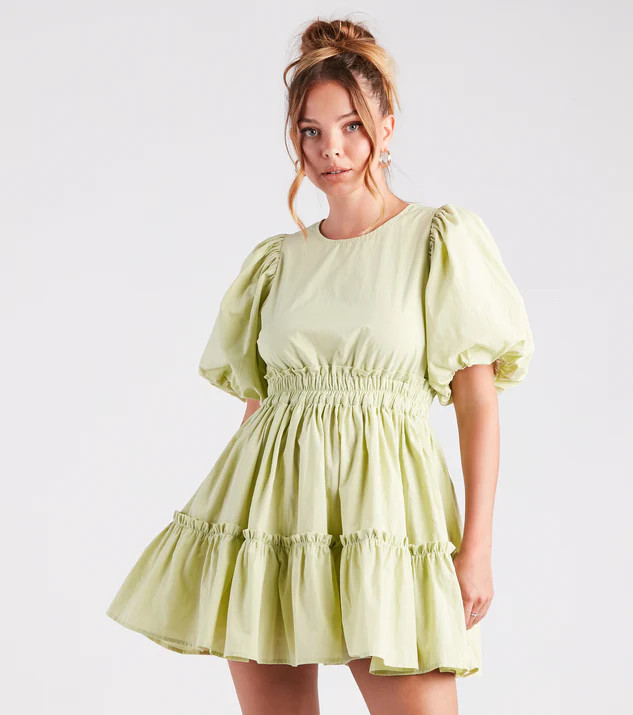 Summer Breeze Ruffled Cotton Skater Dress | Windsor Stores