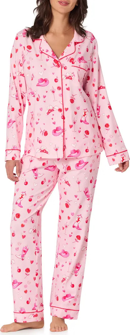 Print Stretch Organic Cotton Pajamas | Nordstrom