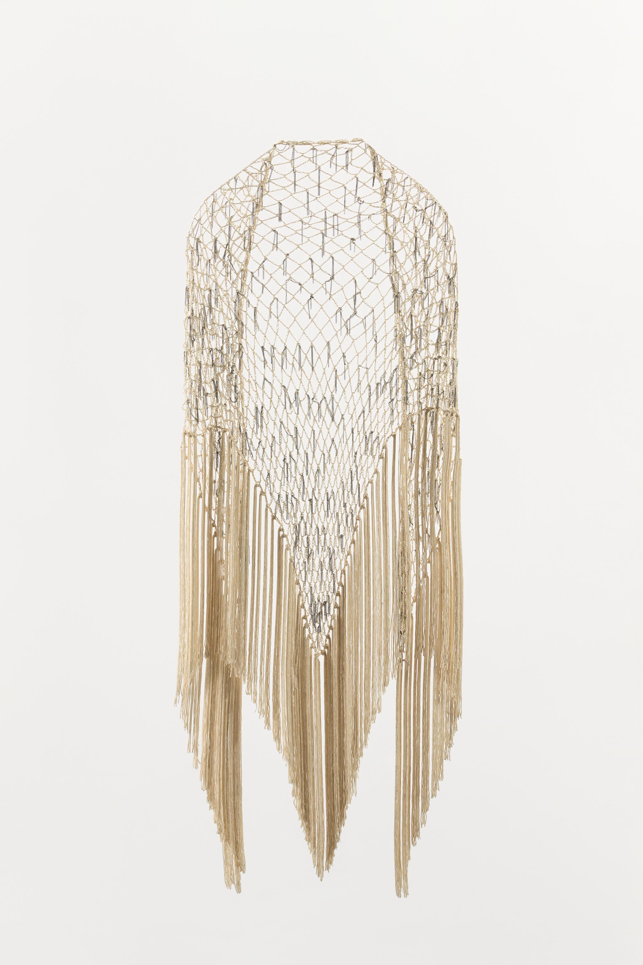 FRINGED CHAIN MULTI-POSITION SCARF | Zara US