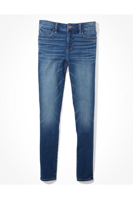 AE The Dream Jean Jegging Women's Bright Ultramarine 8 Short | American Eagle Outfitters (US & CA)
