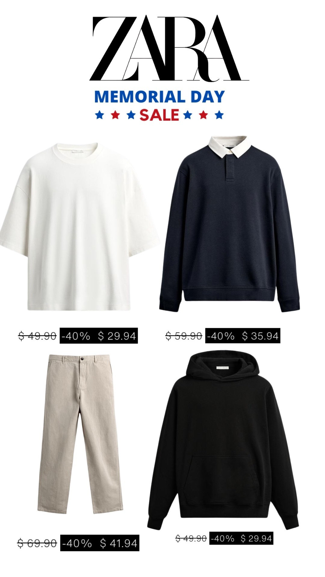 Memorial Day sales are officially dangerous 😮‍💨 Zara just marked down some of the best elevated basics for summer. The oversized tees, relaxed trousers, and hoodies are all too good to pass up right now. #LTKMens #MensFashion #Zara #MemorialDaySale #SummerStyle #MensStyle #LTKSaleAlert #MinimalStyle #StreetStyleMen #FashionDeals

#LTKdayinmylife #LTKgrwm #LTKootd