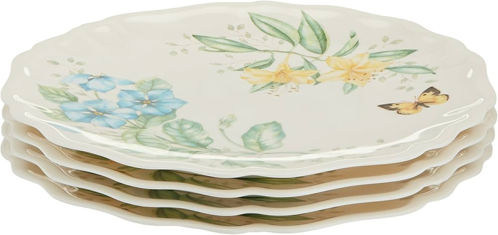 Lenox Butterfly Meadow Melamine Dinner Plates (Set of 4), White | Amazon (US)