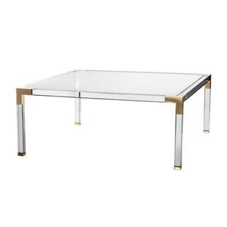 A & B Home Glass and Acrylic Gold Coffee Table KIF39431 - The Home Depot | The Home Depot