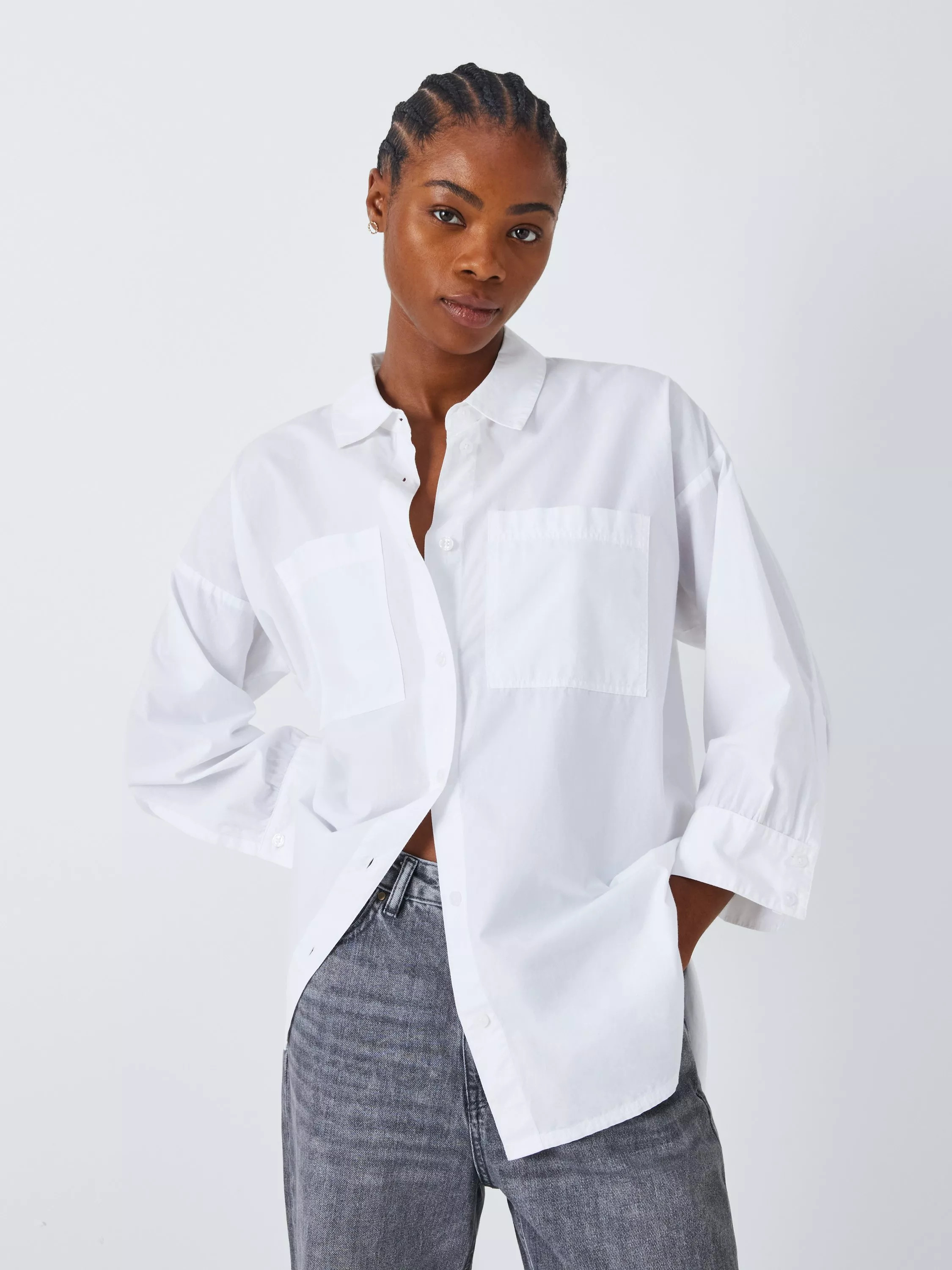 John Lewis ANYDAYLong Sleeve Shirt, White | John Lewis (UK)