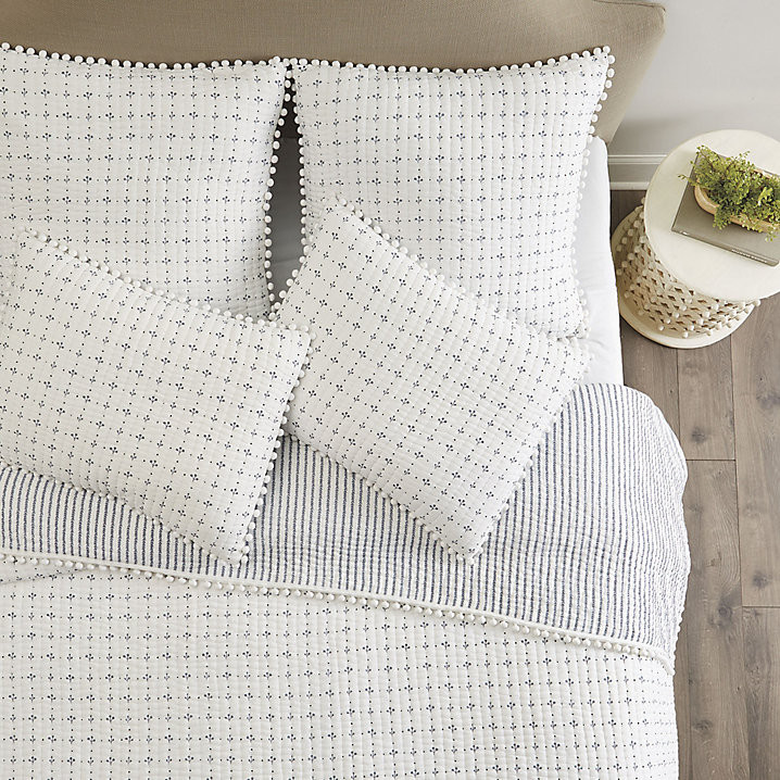 Georgie Pom Pom Quilted Bedding | Ballard Designs, Inc.
