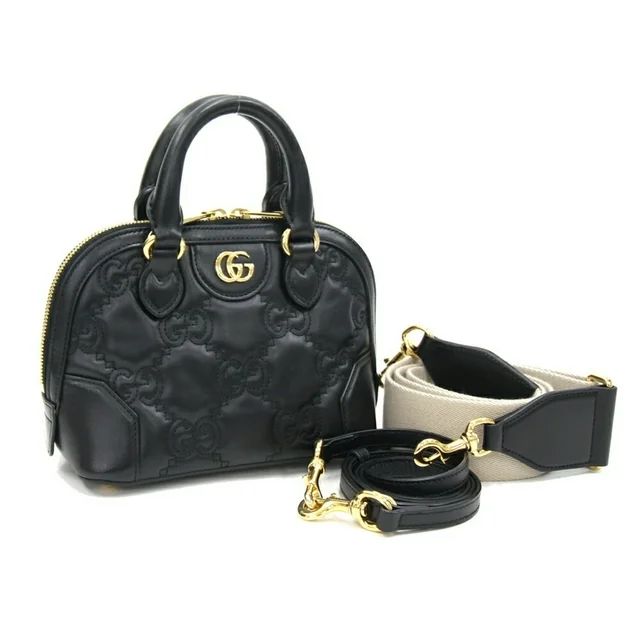 Pre-Owned Gucci Handbag GG Matelasse Leather Black Shoulder Bag Ladies GUCCI (Good) | Walmart (US)