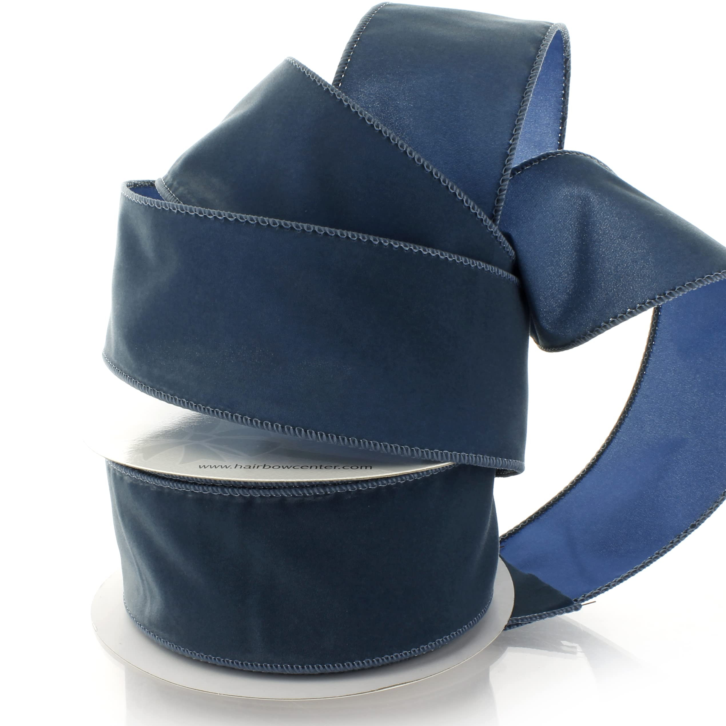 2.5" Wired Suede Velvet Ribbon – Soft Velvet Fabric with Wired Edges for Bows, Holiday Wreaths,... | Amazon (US)