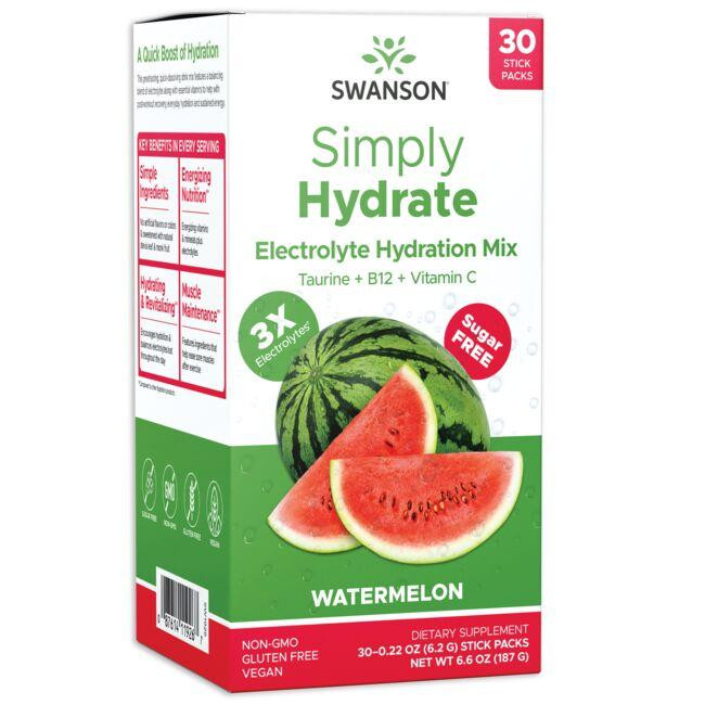 Simply Hydrate Electrolyte Hydration Mix - Watermelon | Swanson