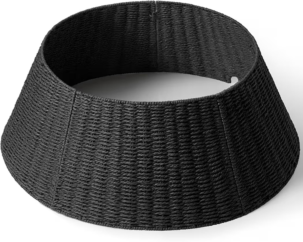 28in Christmas Tree Collar - Wicker Woven Tree Collars for Artificial Trees - Handmade Rattan Rus... | Amazon (US)