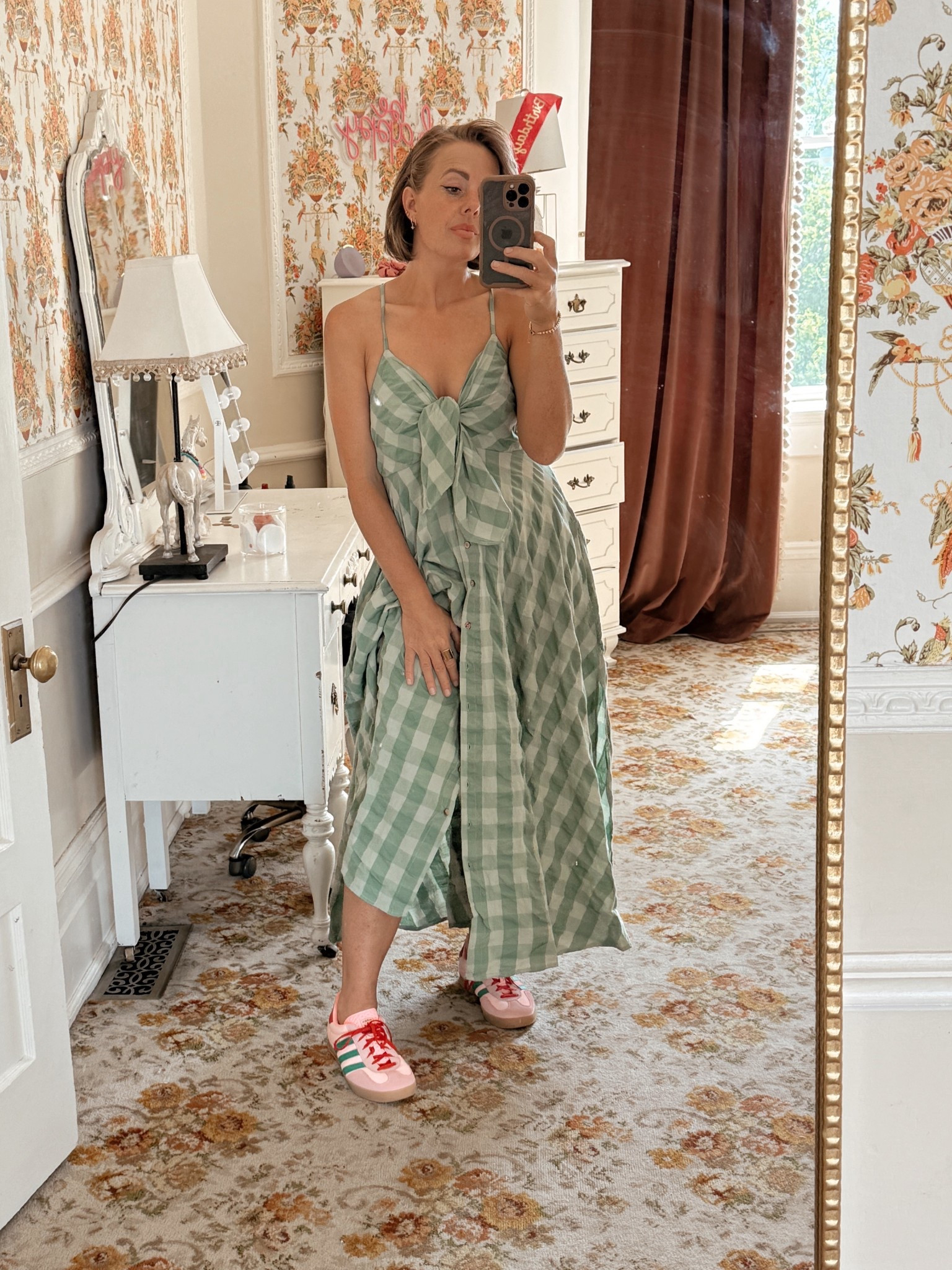 By far my very favorite summer dress, I want it in every color! Wearing a small, and these adidas are just 🤌🏻

#LTKStyleTip #LTKSaleAlert #LTKSeasonal