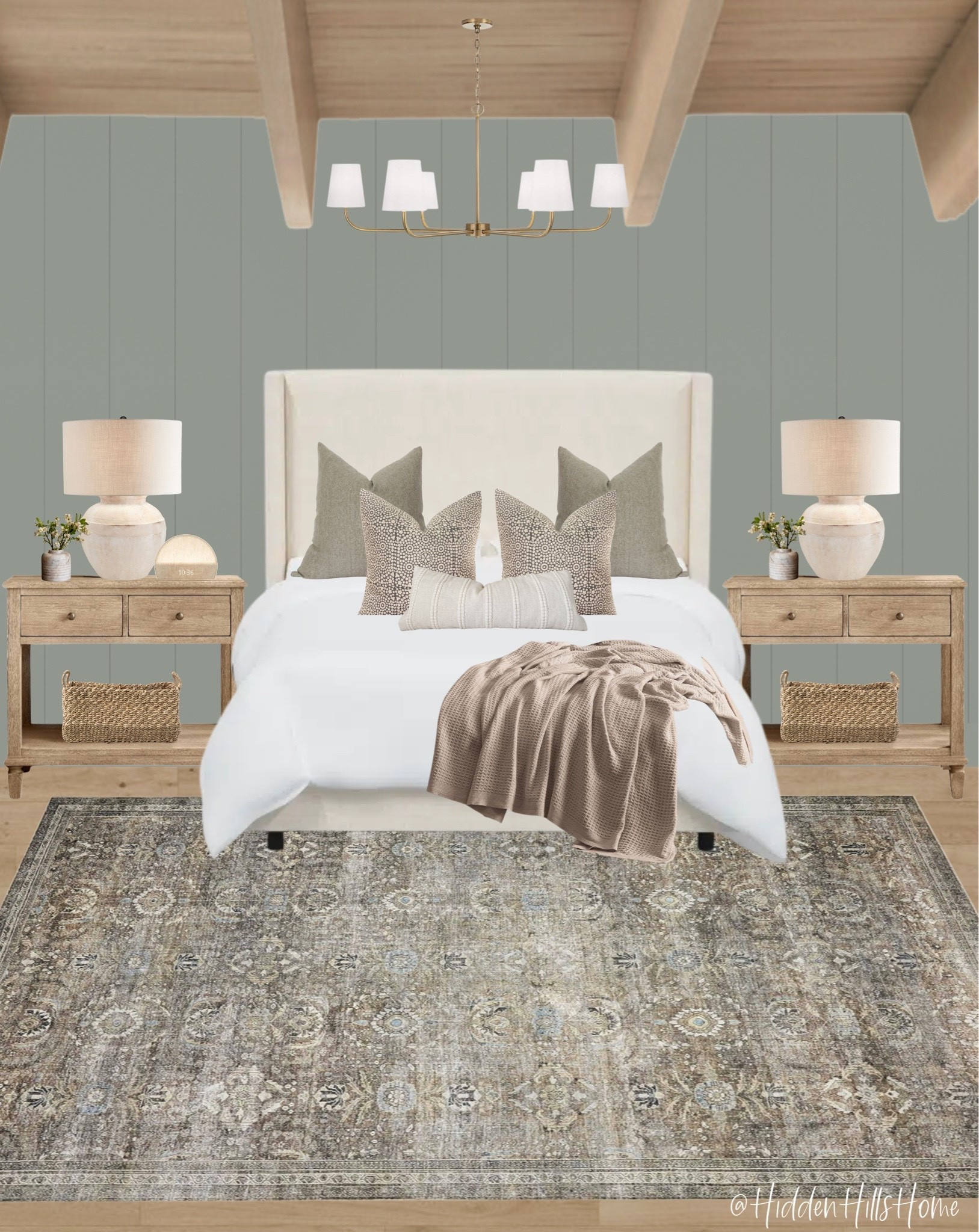 Bedroom decor ideas, bedroom mood board, home decor Inspo, bedding, cozy bedroom design, bedroom rug, nightstands, Tilly bed #bedroom
Wall color is SW Oyster Bay

#LTKHome #LTKSaleAlert #LTKSeasonal