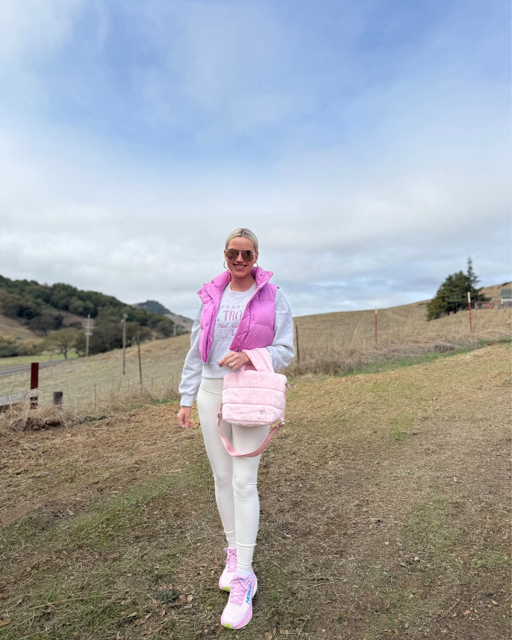 Lululemon Super Cropped puffer vest is sold out, so I linked similar items below!

Sweatshirt: XS
Leggings: Bone, 4
Sneakers: 9.5

Pink Fleece Tote | Fleece Tote Bag | Lululemon Align Leggings | Wunder Puff Super Cropped Vest | Cropped Puffer Vest | Athleisure | Crewneck Sweatshirtt

#LTKGiftGuide #LTKHoliday #LTKSeasonal