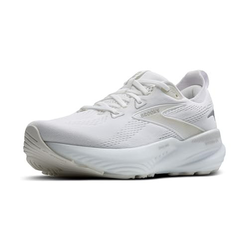 Brooks Women’s Glycerin GTS 22 Supportive Running Shoe - White/White/Grey - 10.5 Medium | Amazon (US)
