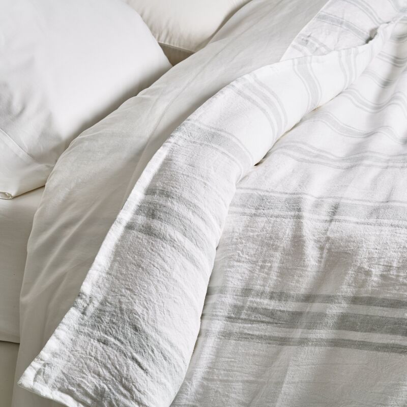 Jackson Duvet, White/Ocean | One Kings Lane