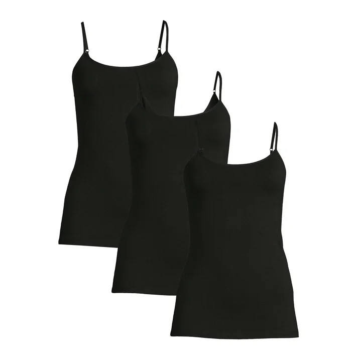 Time and Tru Women's Cami Tank Top, 3-Pack - Walmart.com | Walmart (US)