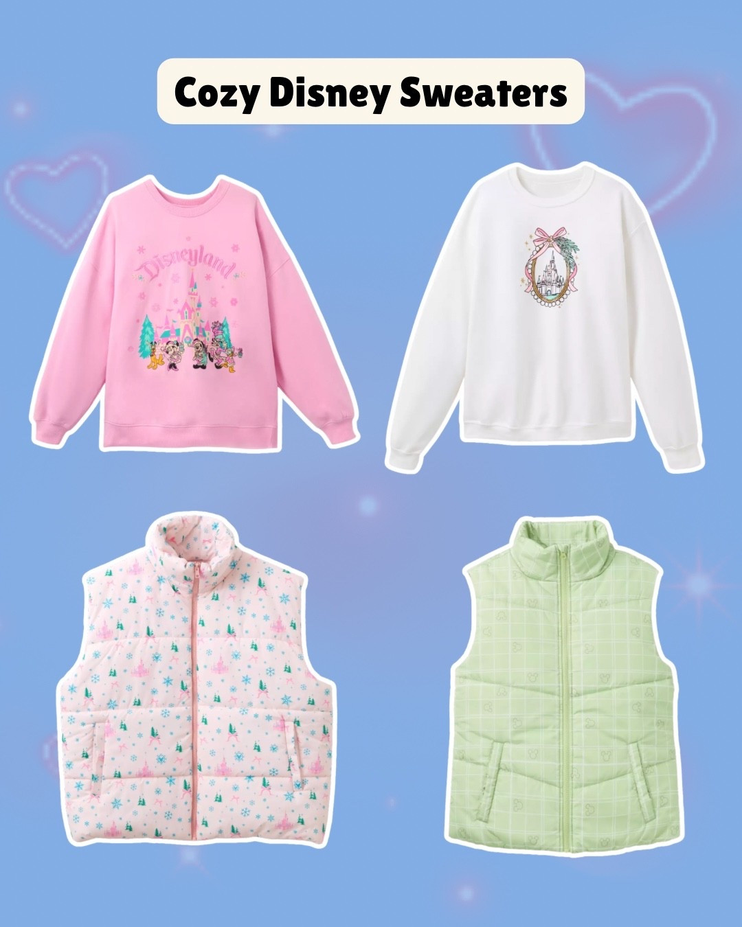 Cozy Disney outfits! #seeaters #vests #coldwrather #cozy #cozyjacket #disney #disneystore #shopdisney #disneyland #disneyworld #disneyoutfit #disneyootd #disneystyle 