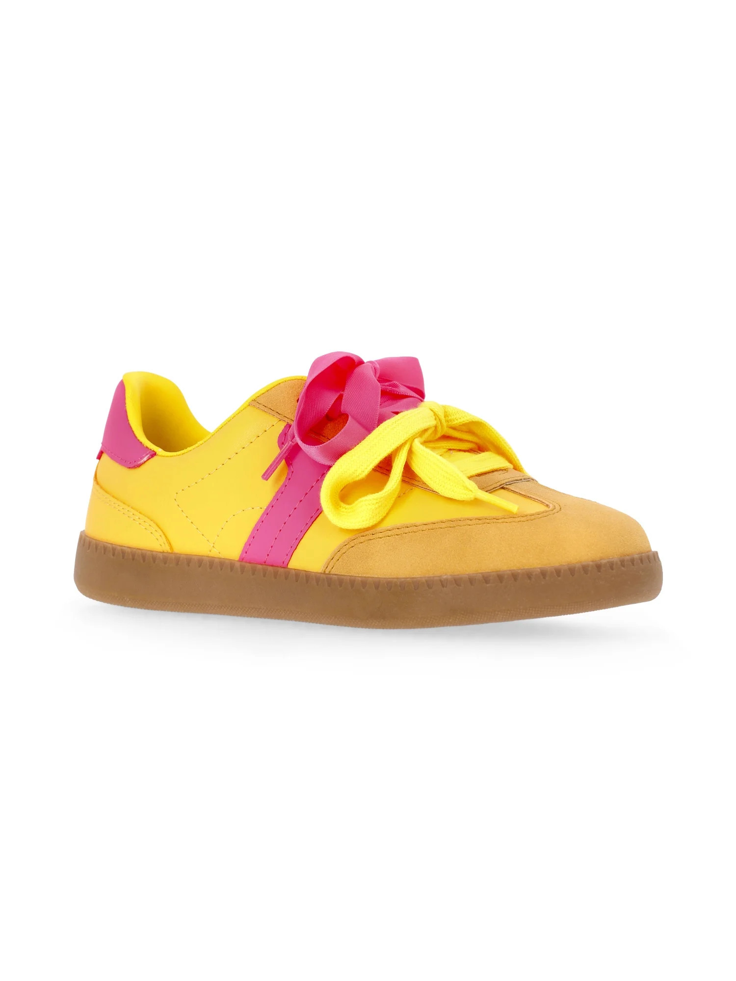 Wonder Nation Little and Big Girls Casual Soccer Sneakers | Walmart (US)