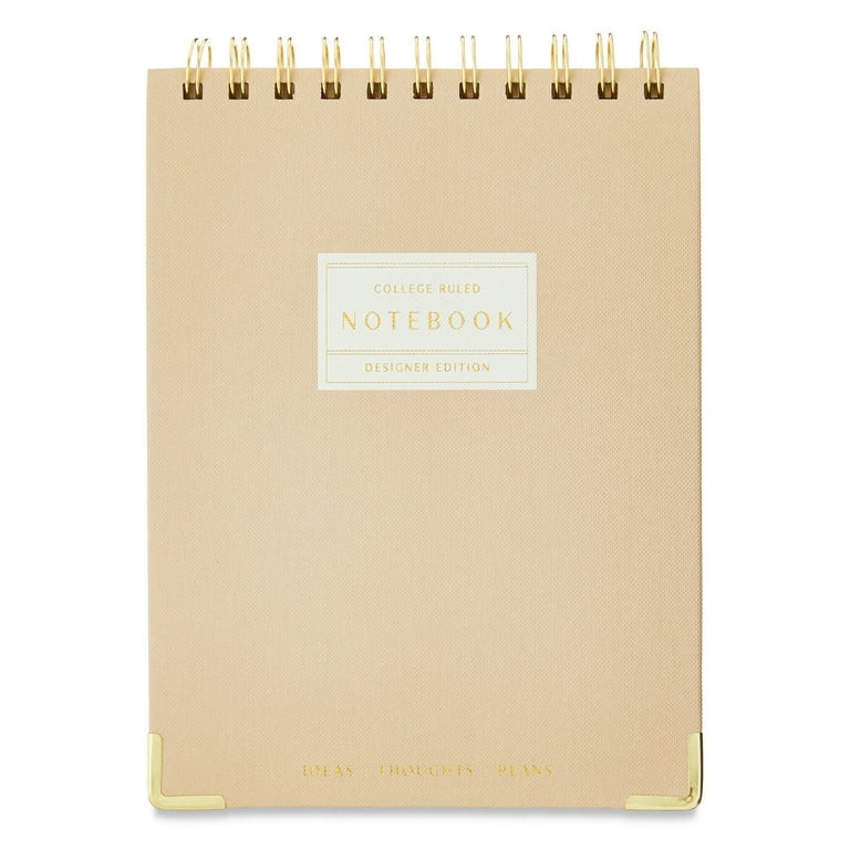 Pen+Gear Top Spiral Designer Journal, Dusky Taupe, 6.02" x 8.46", 160 College Ruled Pages,All Age... | Walmart (US)