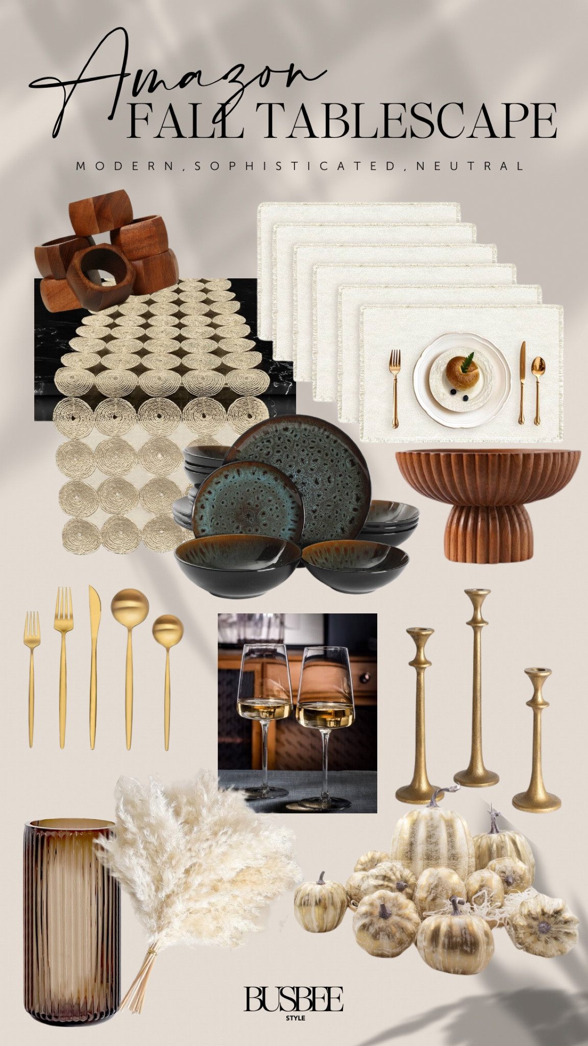 Elevated table decor from Amazon for the perfect modern fall tablescape! 

~Erin xo 

#LTKFindsUnder50 #LTKHome #LTKSeasonal
