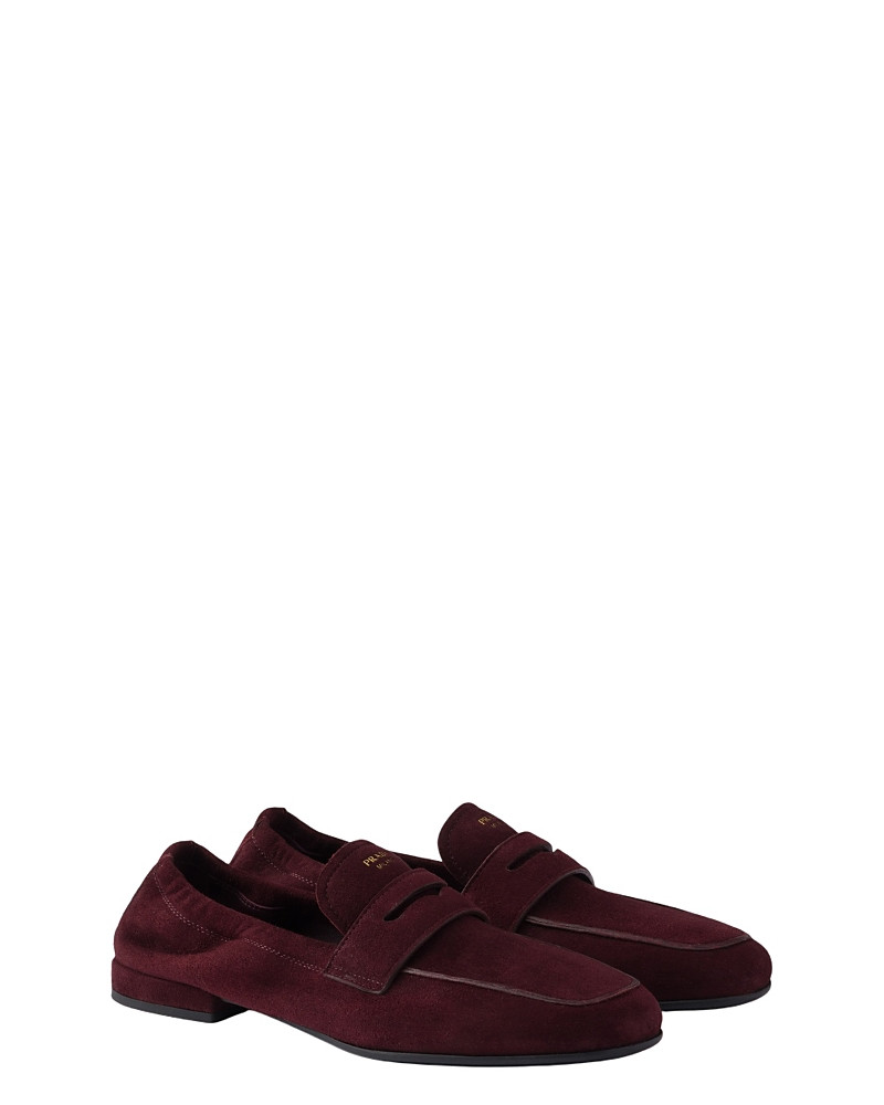Prada Women's Shuffle Antiqued Suede Loafers | Bloomingdale's (US)