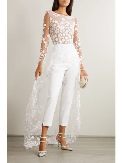 Rime Arodaky
				
			
			
			
			
			
				Patsy lace-trimmed embroidered tulle and crepe jumpsuit... | NET-A-PORTER (US)