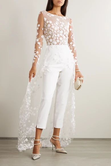 Rime Arodaky
				
			
			
			
			
			
				Patsy lace-trimmed embroidered tulle and crepe jumpsuit... | NET-A-PORTER (US)