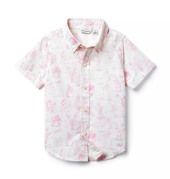 Bunny Toile Poplin Shirt | Janie and Jack