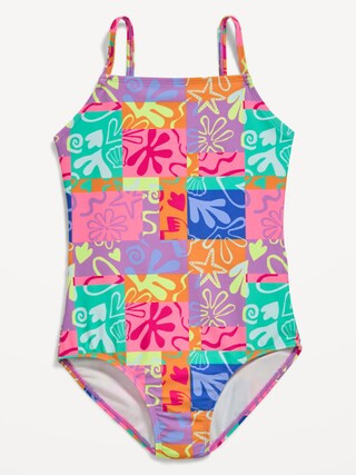 Back Cutout One-Piece Swimsuit for Girls | Old Navy (US)