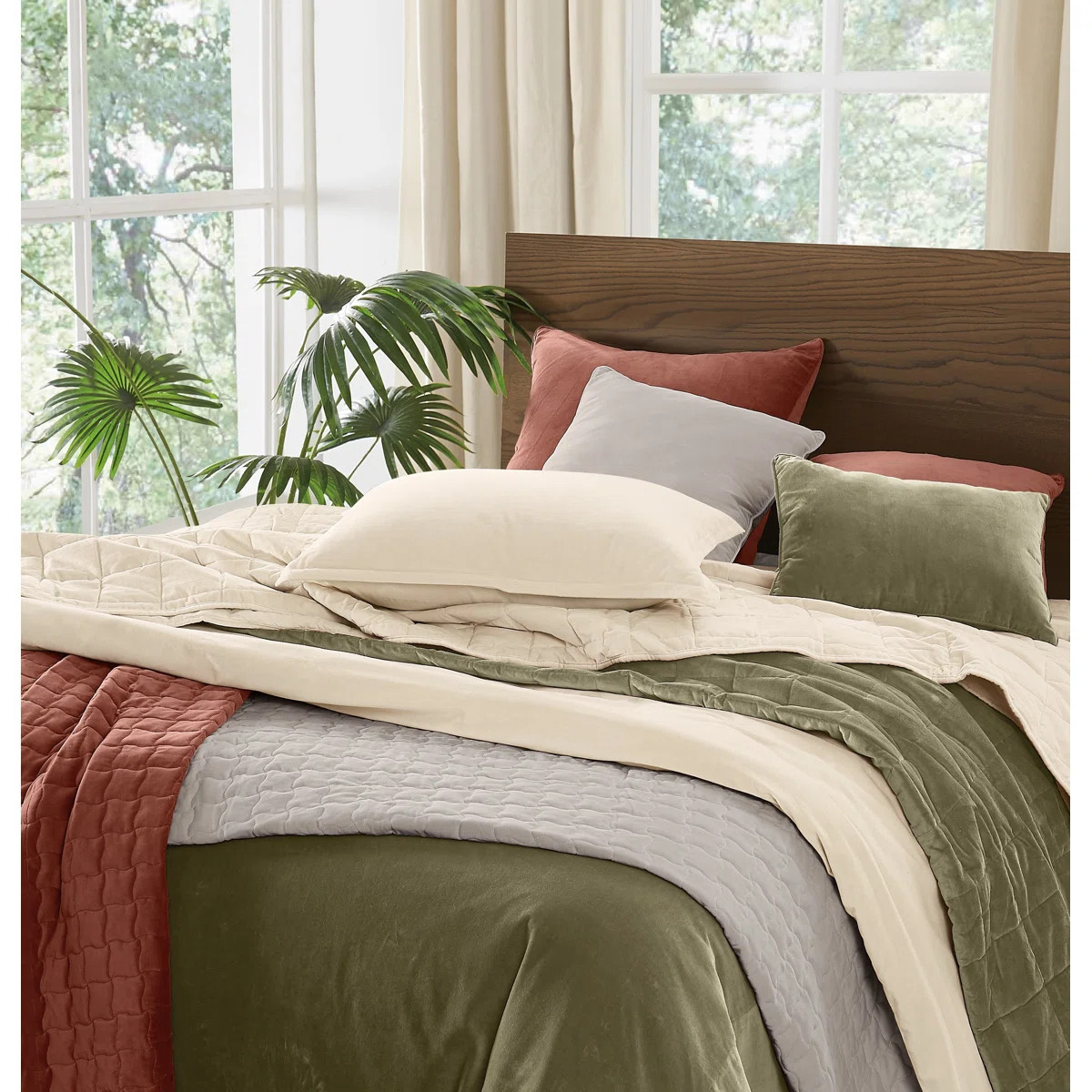 Brooklyn Loom Matte Cotton Velvet Decorative Pillows | Wayfair North America