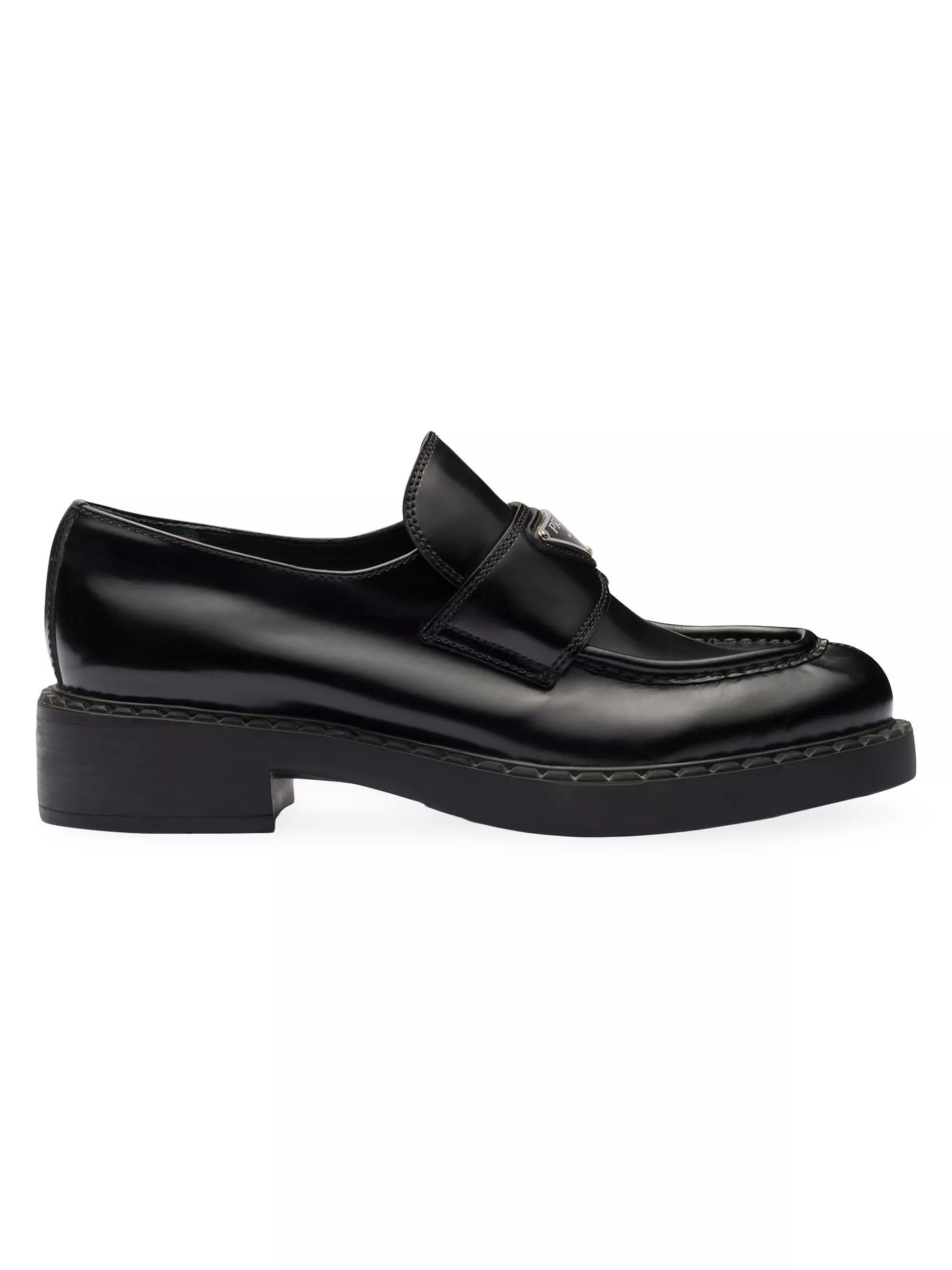 Chocolate Brushed Leather Loafers | Saks Fifth Avenue