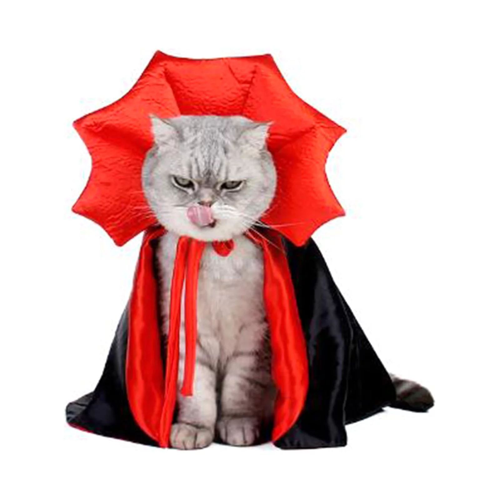 Okbabeha Funny Halloween Dog Cat Vampire Cloak Costume Stand-Collar Design Pet Cape Cosplay Appar... | Walmart (US)