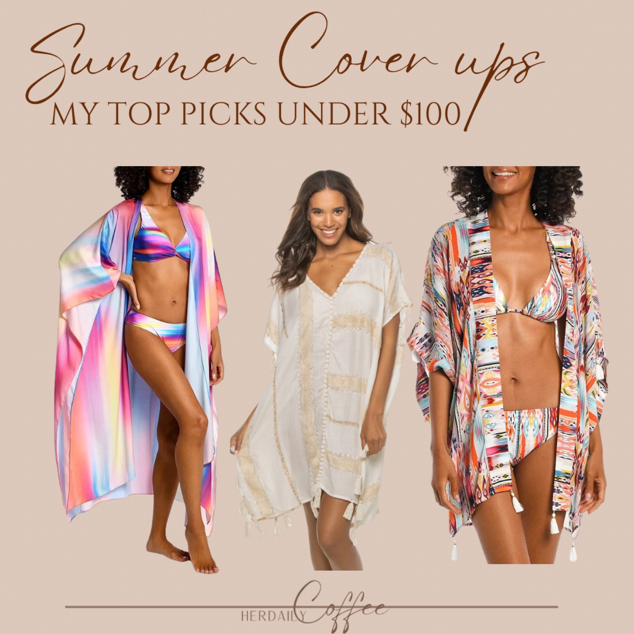 So many fun coverups this summer. These three I’m living and they are under $100

#LTKSeasonal #LTKswim #LTKunder100