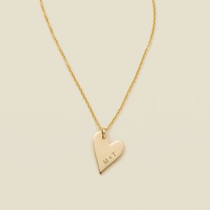 Sweetheart Love Necklace - Custom Heart Gold Necklace | Made By Mary | Made by Mary (US)