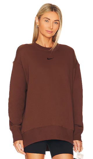 NSW Fleece Crewneck Sweatshirt in Cacao Wow & Black | Revolve Clothing (Global)