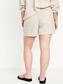 High-Waisted Linen-Blend Pull-On Shorts -- 3.5-inch inseam | Old Navy (CA)