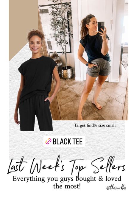 Best selling $10 tee! Wearing size small // casual style black tee shirt 

#LTKunder50 #LTKsalealert #LTKstyletip