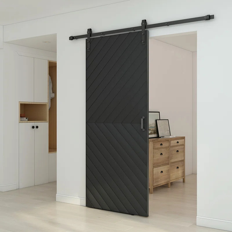 36'' x 84'' Hollow Paneled Painted with Installation Hardware Kit Barn Door | Wayfair North America