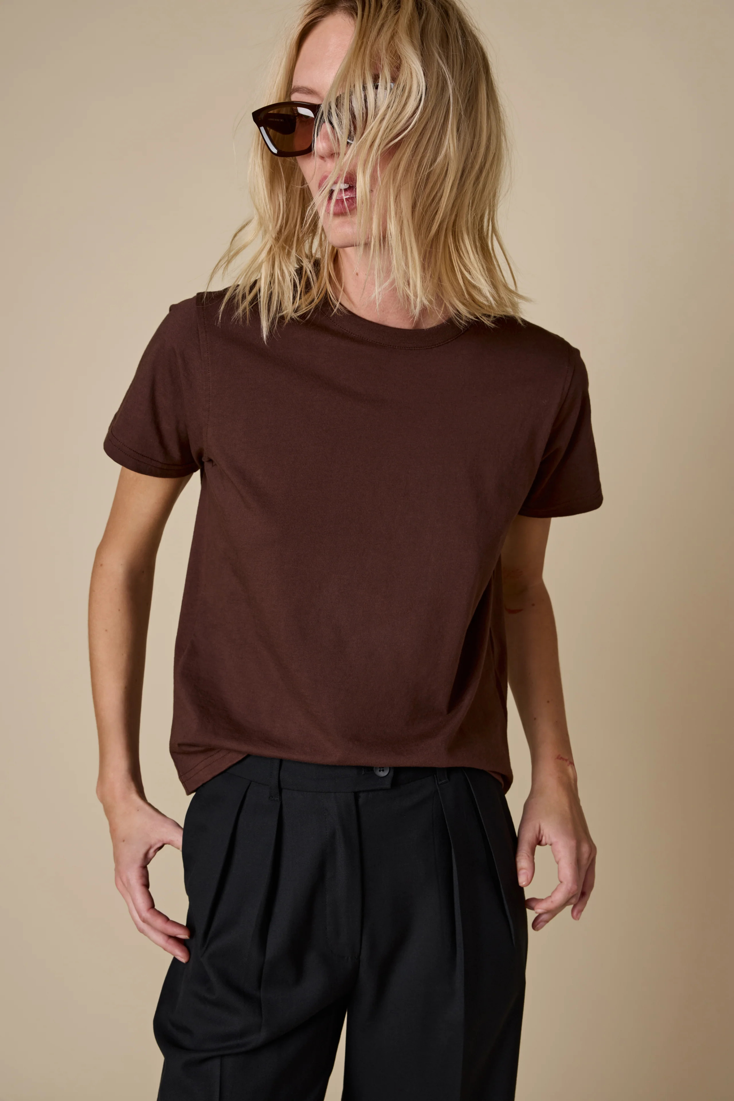 The Iconically Soft Perfect Tee in Chocolate | Sold Out NYC