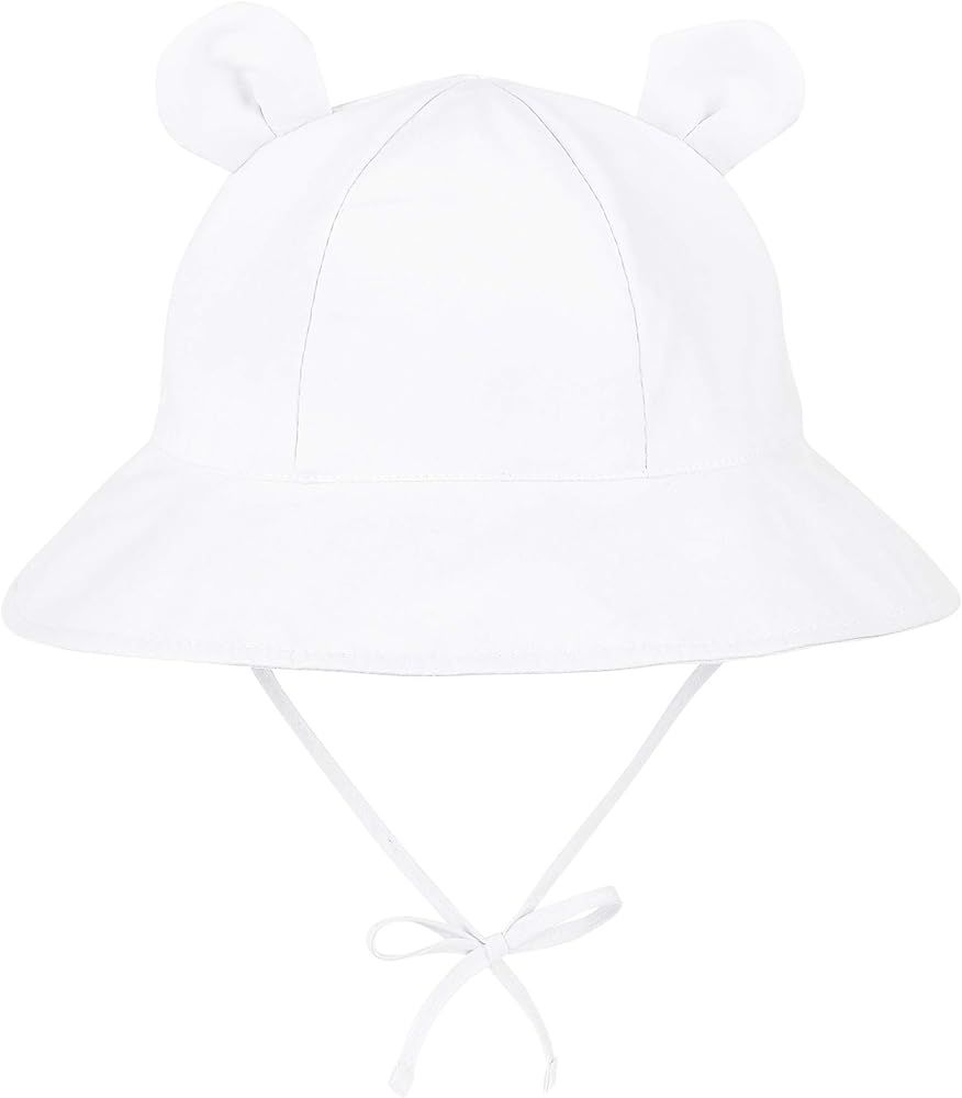 Zando Baby Toddler Sun Bucket Hats Wide Brim Beach Hats Infants Girls Cap Sun Protection Summer Kid  | Amazon (US)