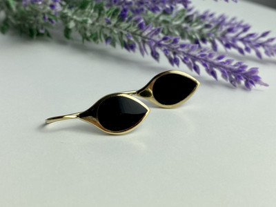 925 Sterling Silver Gold Plated Enamel Earrings | eBay US