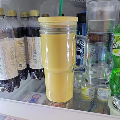 Glass Cups with Lids and Straws - 24oz glass tumbler with bamboo lids and straw Boba Cup | Amazon (US)