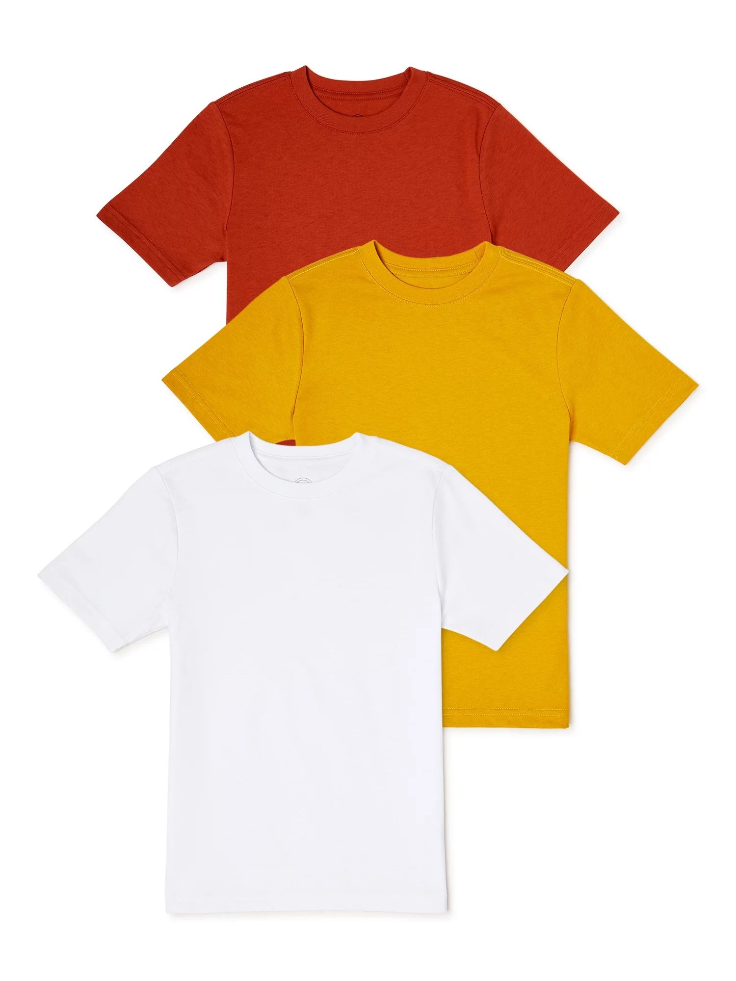 Wonder Nation - Wonder Nation Boys Crewneck Short Sleeve T-Shirt, 3-Pack, Sizes 4-18 & Husky - Wa... | Walmart (US)