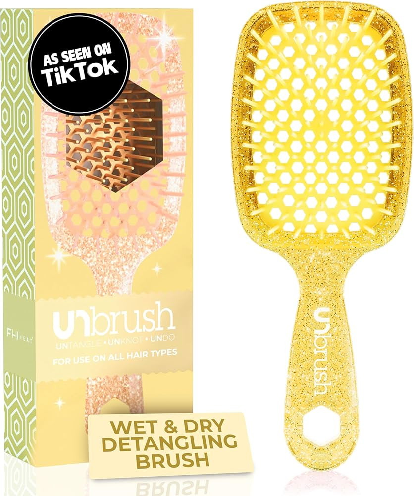 FHI Heat UNbrush Detangling Brush for Pain-Free Brushing on All Wet or Dry Hair Types — Durable... | Amazon (US)