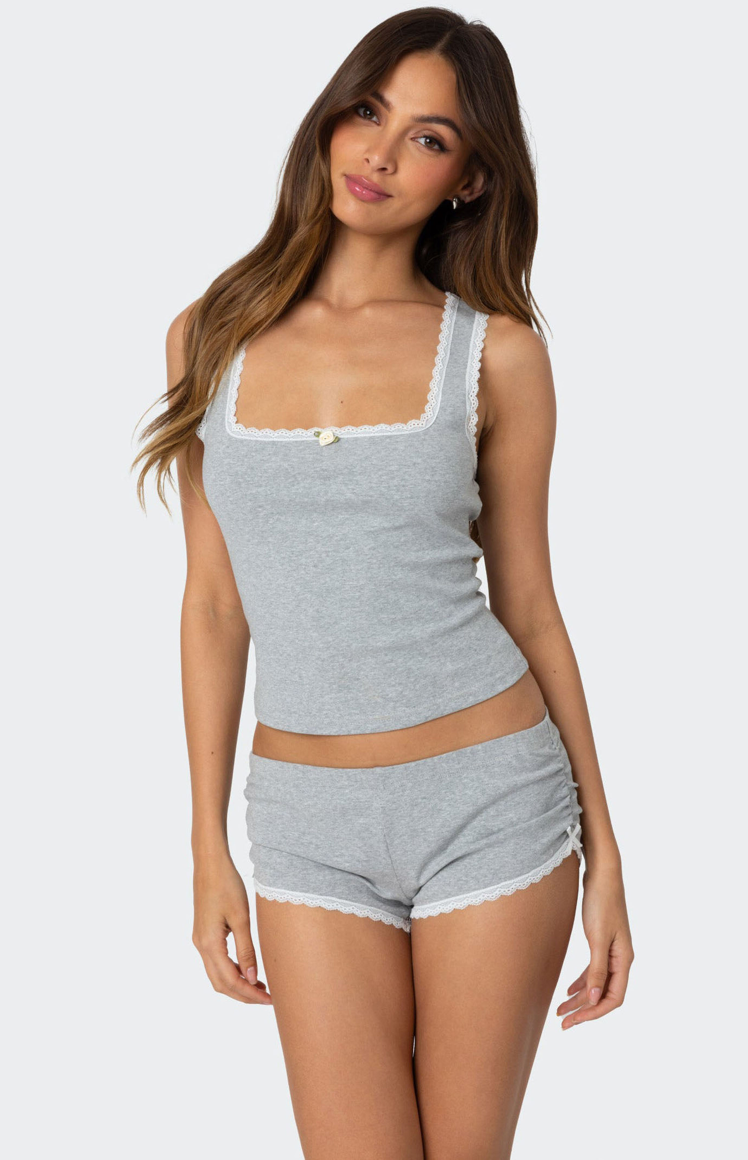 Edikted Kadence Lace Trim Tank Top | PacSun
