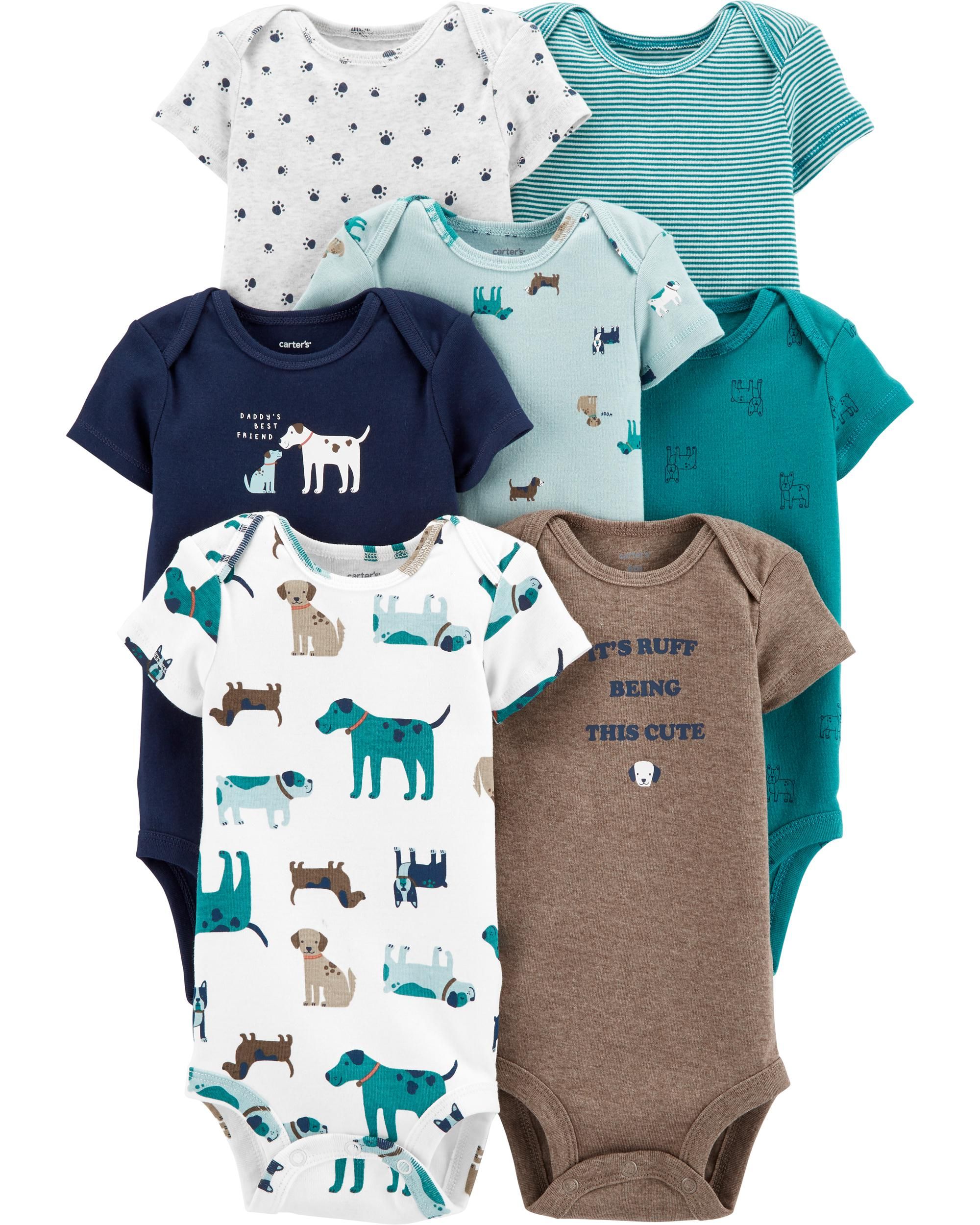 7-Pack Short-Sleeve Bodysuits | Carter's